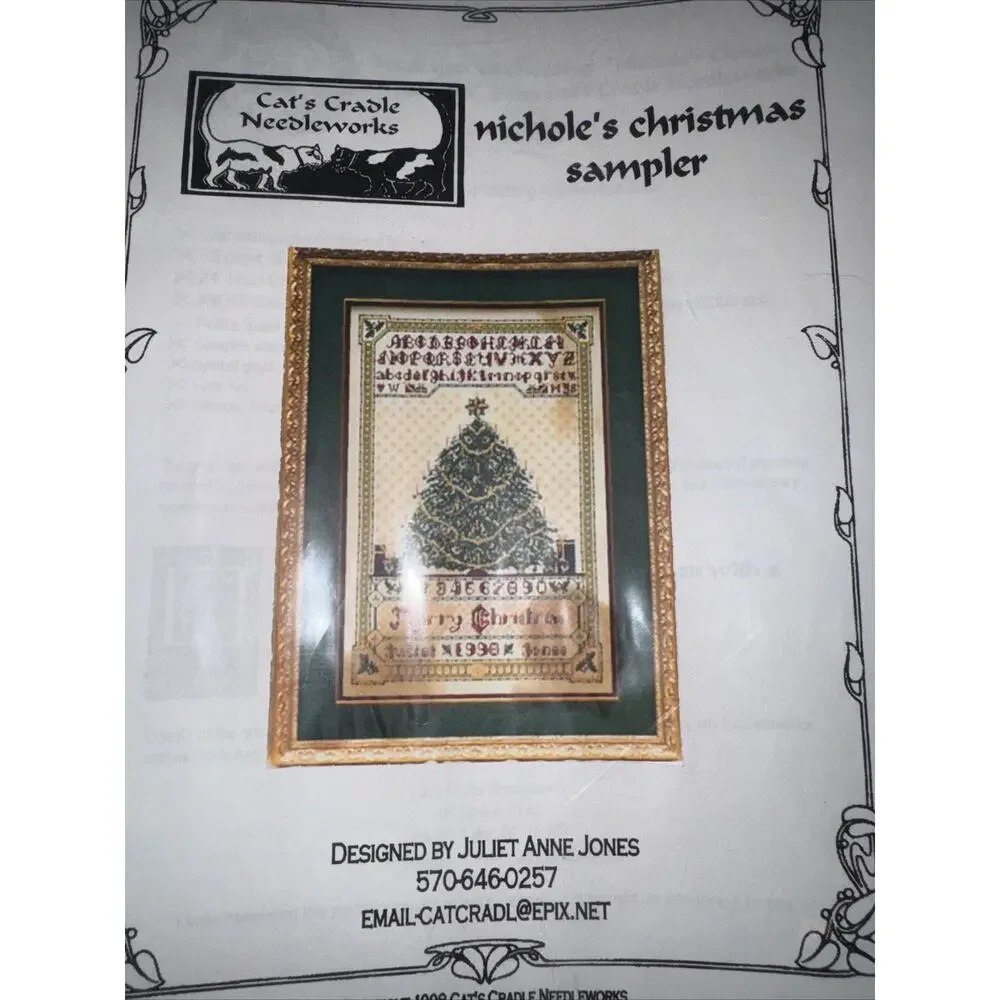 Nichole's Christmas Sampler Christmas Tree Pattern Only Vintage 1998
